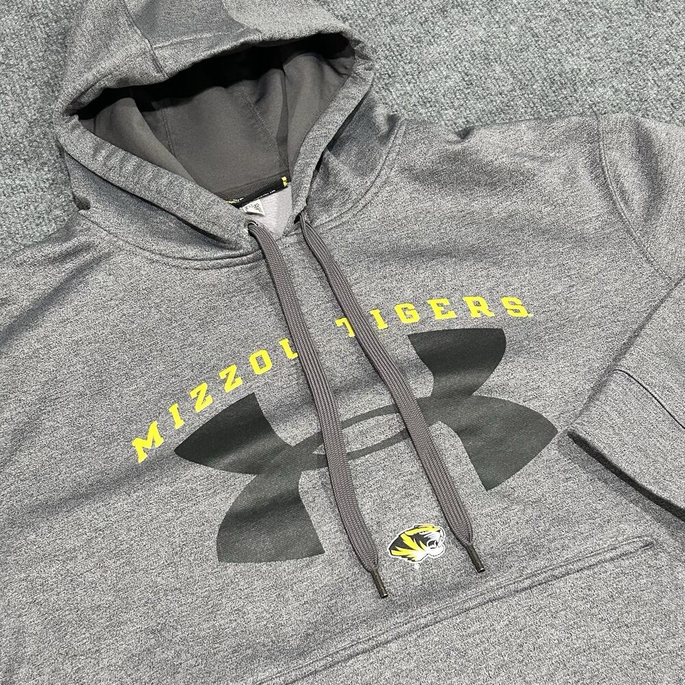 Under Armour Storm Mens Mizzou Football Hoodie XL Sweatshirt Pullover Loose Fit